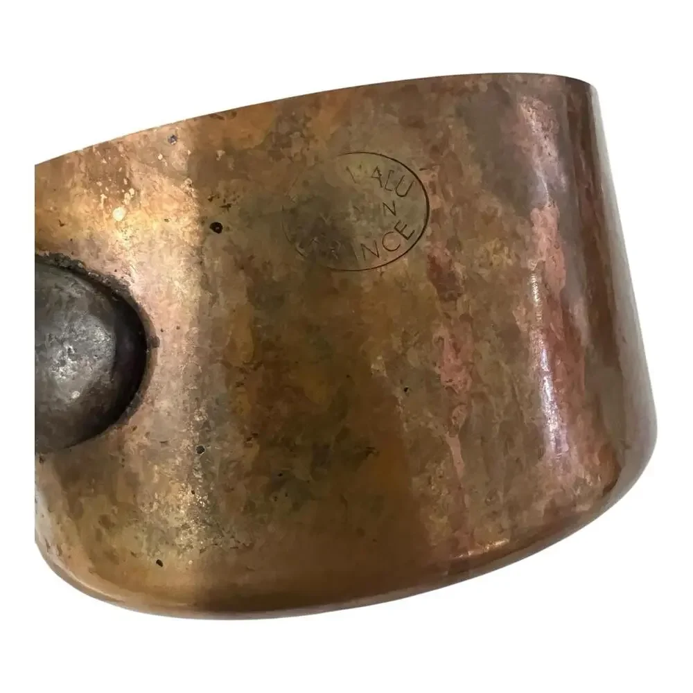 Vintage French Copper hammered Pan made in france 2.3kg 2908246 Stamped Engraved